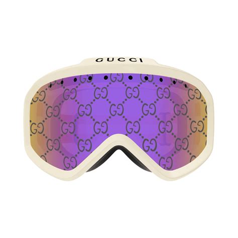 Maschera da sci Gucci in iniezione rosa 